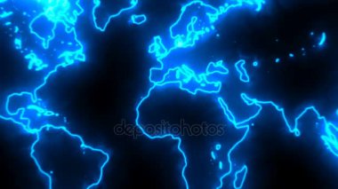 Arka plan ile fütüristik Dünya Haritası