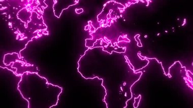 Arka plan ile fütüristik Dünya Haritası