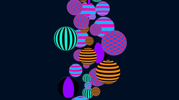 Fundo abstrato com bolas decorativas multicoloridas — Fotografia de Stock