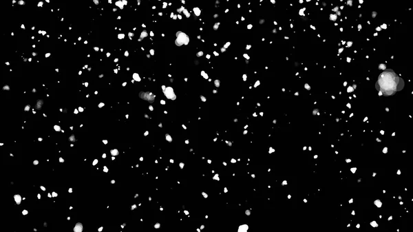 Snö isolerad på svart bakgrund — Stockfoto