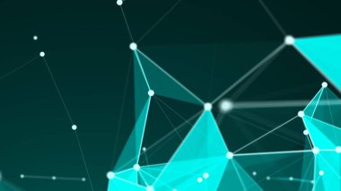 Noktaları ve Satırları Birleştiren Soyut Çokgen Alan Arkaplanı