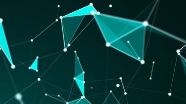 Noktaları ve Satırları Birleştiren Soyut Çokgen Alan Arkaplanı