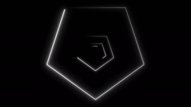 Abstrakter Hintergrund mit Neon-Polygonen — Stockvideo