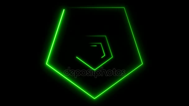 Tło z poligonami neon — Wideo stockowe