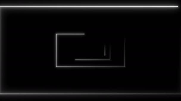 Абстрактный фон с неоновыми прямоугольниками — стоковое видео