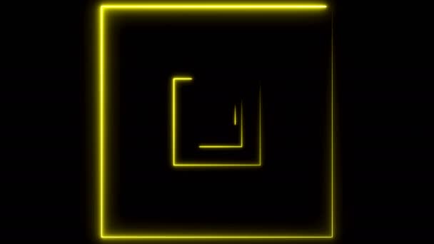 Abstrakter Hintergrund mit Neon-Quadraten — Stockvideo