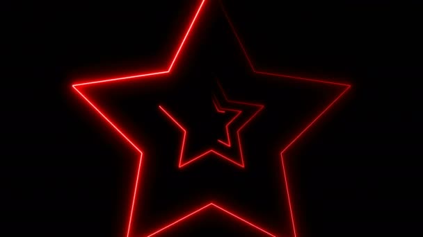 Fondo abstracto con estrellas de neón — Vídeo de stock