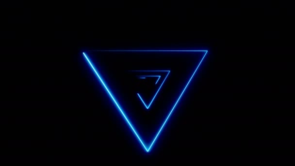 Tło z Neon Triangulars — Wideo stockowe