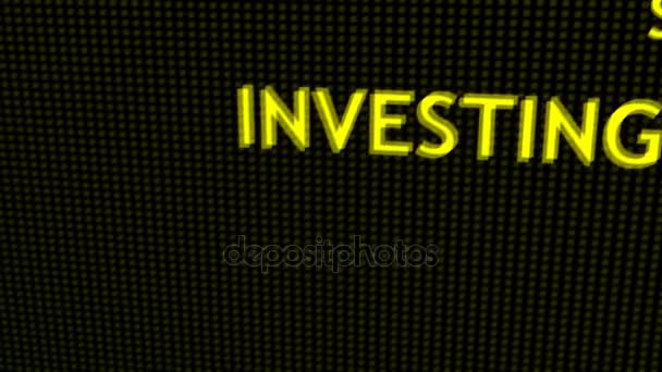 Business text animation. Digital illustration — Stock Video