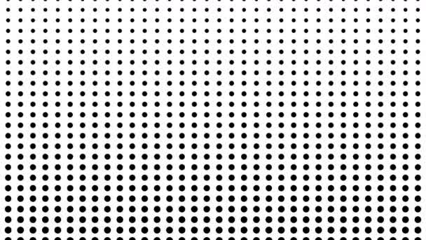 Dynamic black and white composition. Halftone element — Stock Video