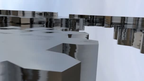 Fond abstrait avec engrenages 3D — Video