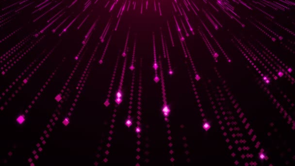紫罗兰色粒子闪耀魅力雨 — 图库视频影像