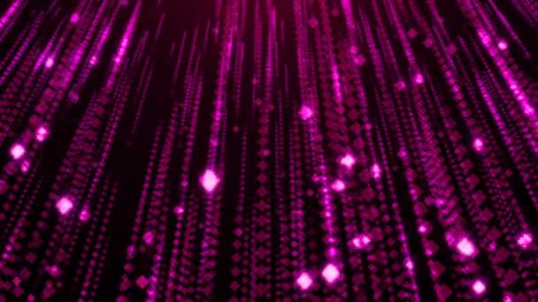 紫罗兰色粒子闪耀魅力雨 — 图库视频影像