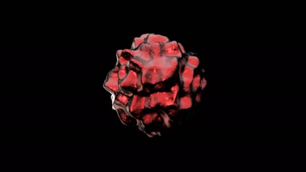 Аннотация Organic Sphere Object Virus. 3d-рендеринг — стоковое видео