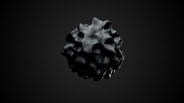 Abstracte organische bol Object Virus. 3D-rendering — Stockvideo