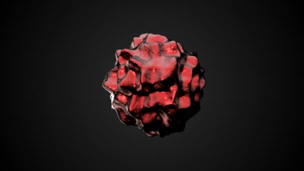 Abstracte organische bol Object Virus. 3D-rendering — Stockvideo