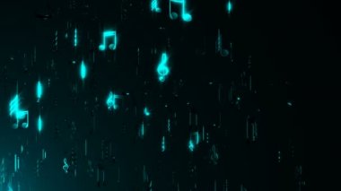 Müzik notaları ile soyut arkaplan