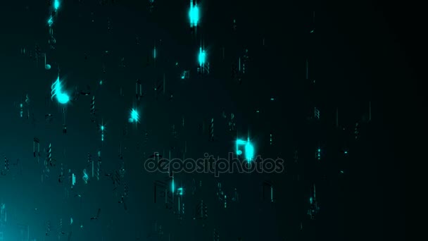 fond abstrait avec notes musicales