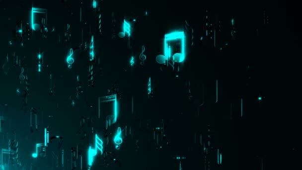 fond abstrait avec notes musicales