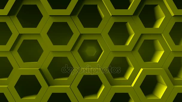 Abstraktní pozadí s honeycomb. Digitální pozadí — Stock video