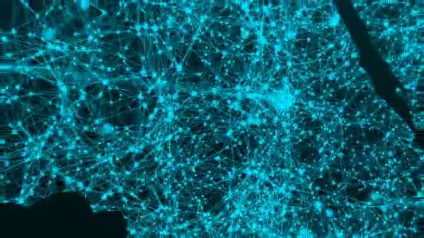 Dünya harita ağ. Bağlantı noktaları arka plan — Stok video