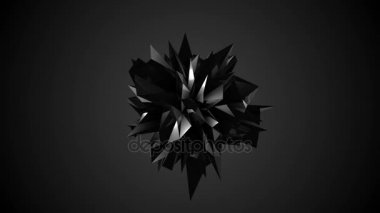 Soyut siyah fraktal geometrik öğesi