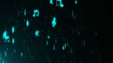 Müzik notaları ile soyut arkaplan