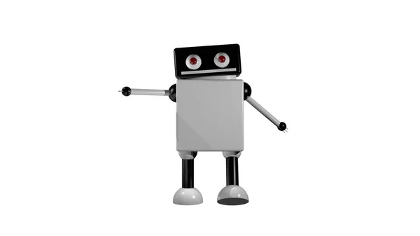 Walking robot on isolated background. 3D rendering — Stock Photo, Image