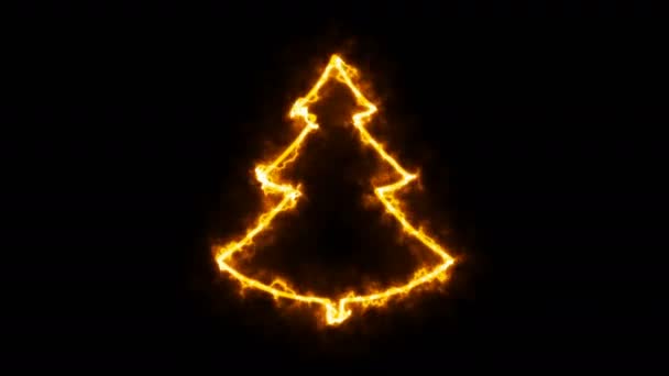 Sfondo astratto con albero di Natale segno — Video Stock