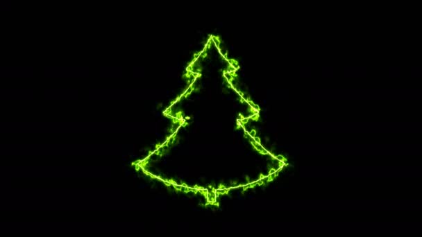 Fond abstrait avec panneau d'arbre de Noël — Video