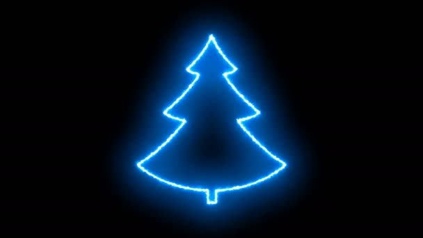 Sfondo astratto con albero di Natale segno — Video Stock