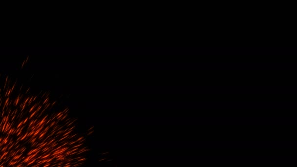 Abstract background with fire sparks — Stock Video