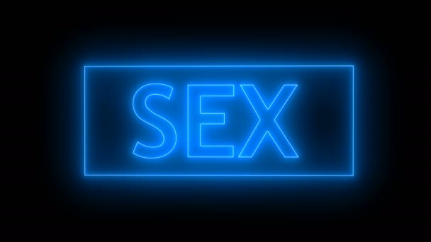 Sex lichtreclame. 3D-rendering — Stockvideo