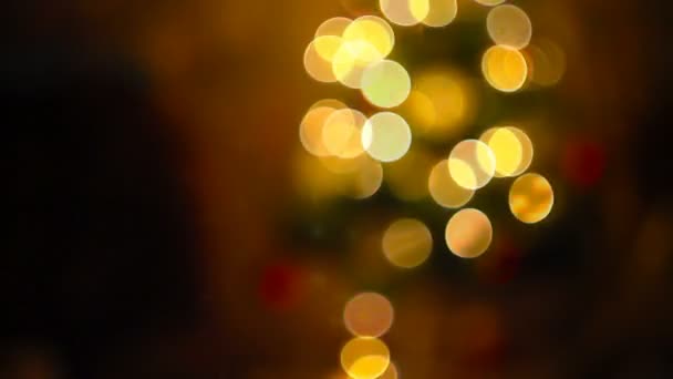 Sfondo astratto con luci sfocate dell'albero di Natale — Video Stock