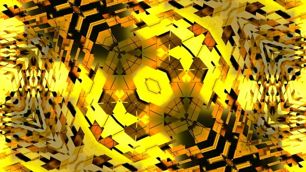 Abstrakt bakgrund med guld Kalejdoskop — Stockfoto