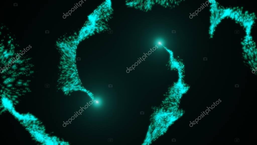 Opening intro Flash light, Lens flare, rotation Particles. 3d rendering
