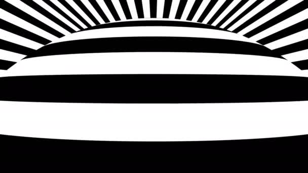 Abstrakter Hintergrund mit schwarzen und weißen Streifen — Stockvideo