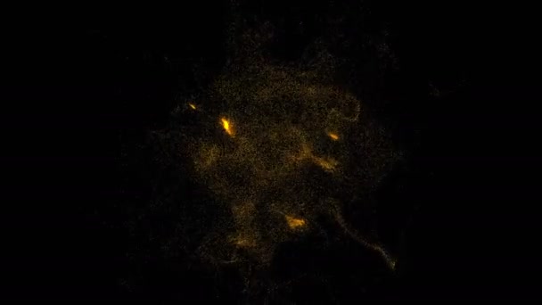 Fond numérique abstrait avec de petites particules d'or 