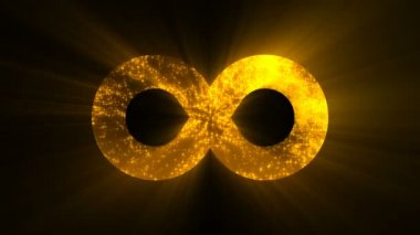 Arka plan fütüristik sonsuzluk işareti ile. Dijital arka plan