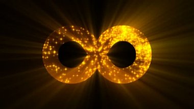 Arka plan fütüristik sonsuzluk işareti ile. Dijital arka plan