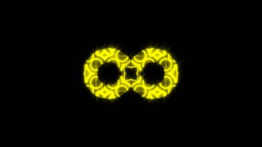 Altın sonsuzluk işareti ile arka plan