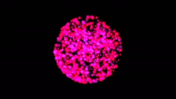 具有粒子球体的抽象背景 — 图库视频影像