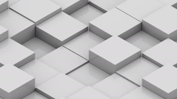 Abstrakt bakgrund med isometrisk kuber — Stockvideo