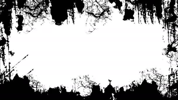 Abstrakter Hintergrund mit Grunge Frame Textur. digitale Illustrationskulisse — Stockvideo