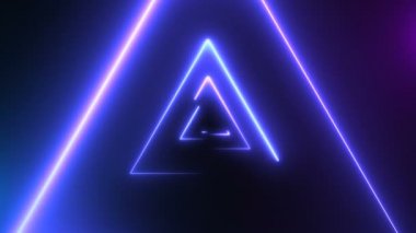 Neon üçgenler ile arka plan