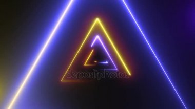 Neon üçgenler ile arka plan