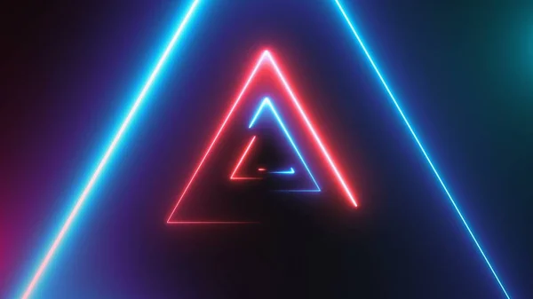 Neon üçgenler ile arka plan