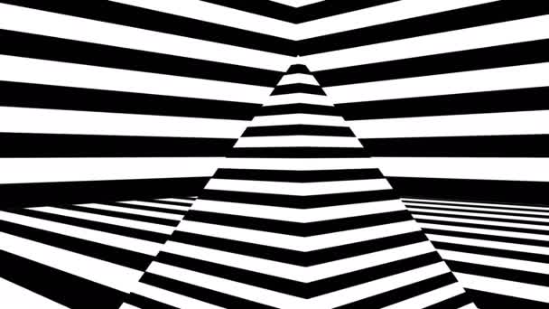 Abstract background with black and white stripes — Stock Video