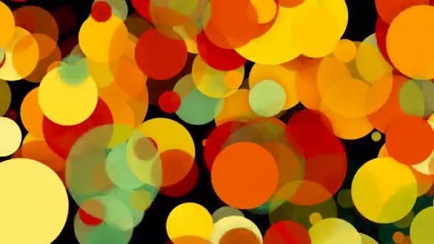Abstract kleurrijk cirkels achtergrond. achtergrond van de animatie 3D rendering — Stockvideo