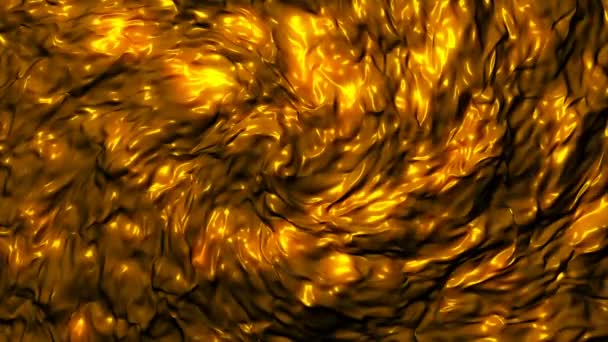Abstract golden fabric waving — Stock Video